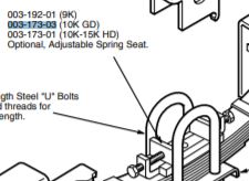 ADJUSTABLE SPRING SEAT FOR 5" ROUND AXLES FOR 10K-15K HEAVY DUTY
